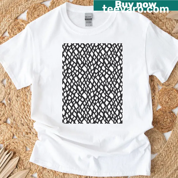 Elegant black and white snake pattern on a premium scoop t-shirt