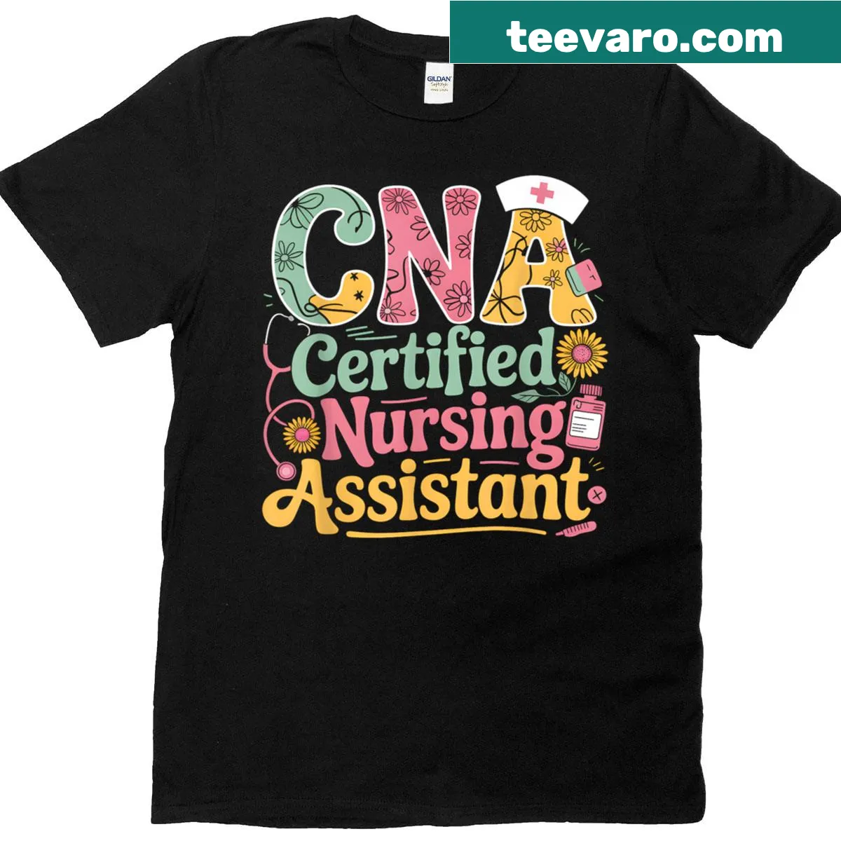 Nursing Assistant T-shirt with bold certification statement — on a men's t-shirt