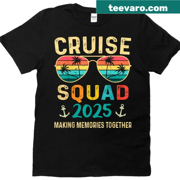 Illustrative family vacation design on a matching t-shirt