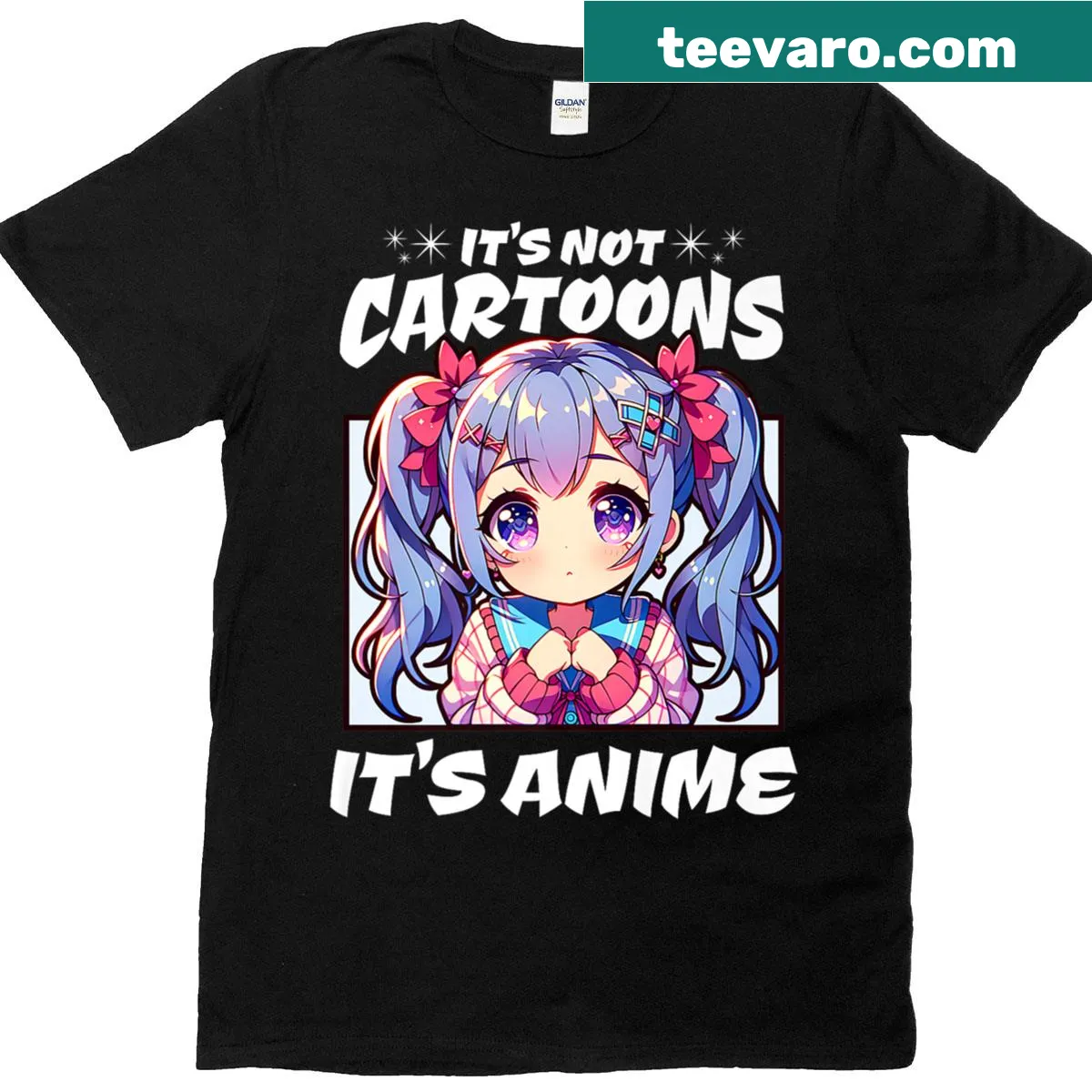 Anime lover T-shirt featuring cute anime art in a playful graphic — on a men's t-shirt