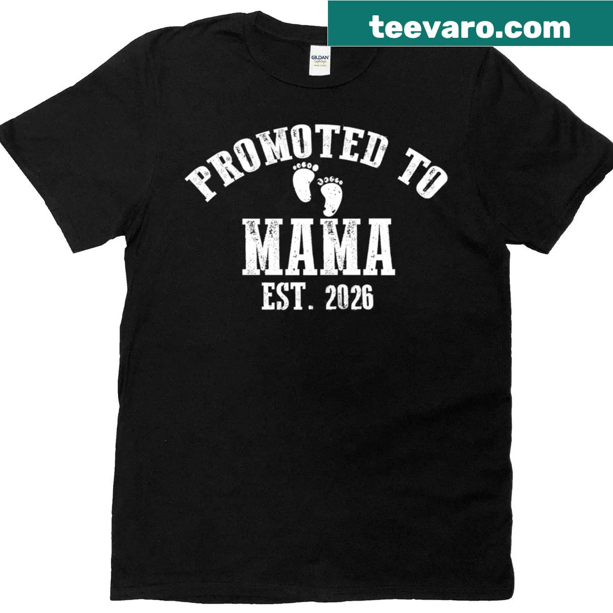 Mama to Be 2026 t-shirt with hand-lettered text — on a men's t-shirt