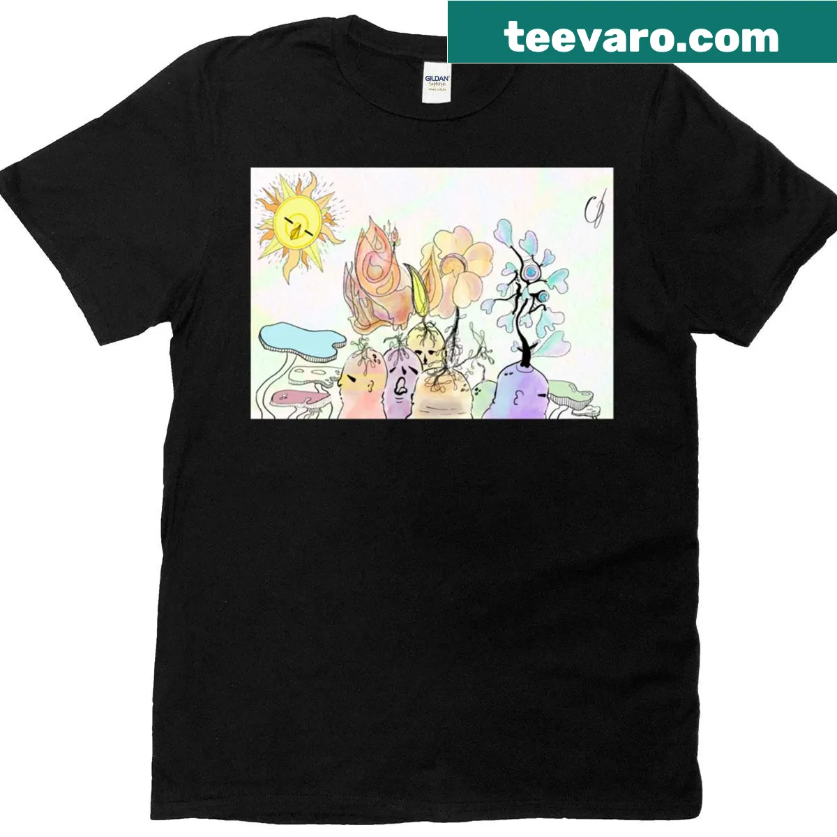 Illustrative t-shirt celebrating the beauty of the forest — on a men's t-shirt