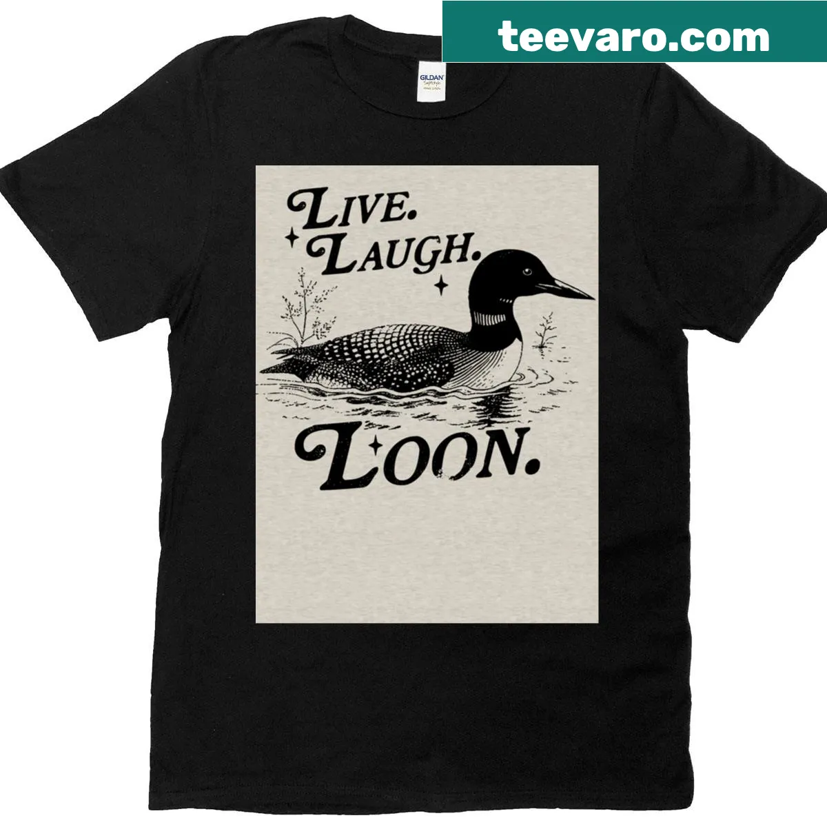 Vintage-style duck graphic with humorous text on T-shirt — on a men's t-shirt