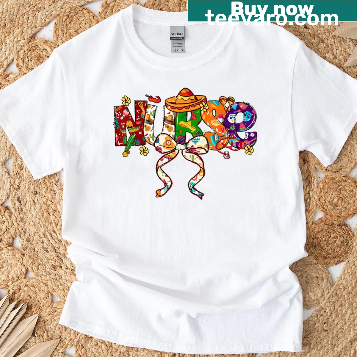 Cute nursing t-shirt featuring Cinco de Mayo and festive graphics — on a men's t-shirt
