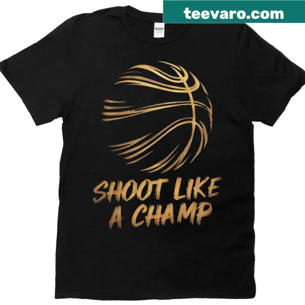 Shoot Like A Champion T-shirt with bold typography