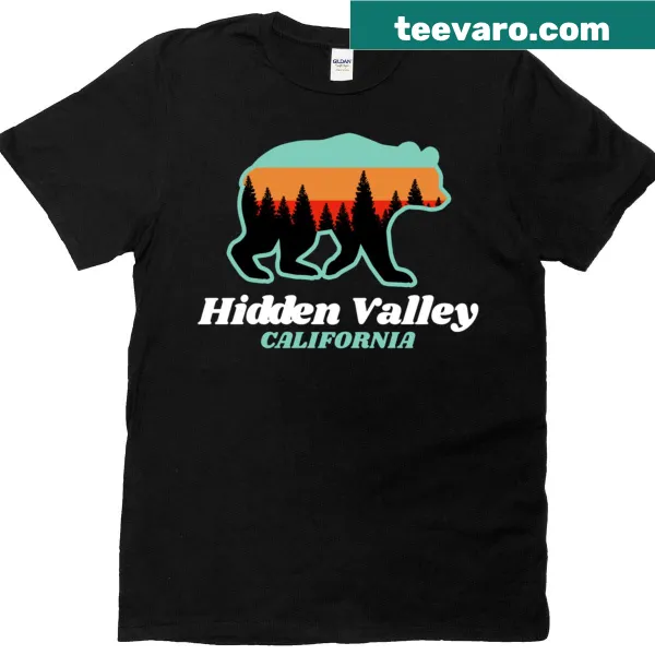 Illustration of a bear family on Hidden Valley Trail T-shirt