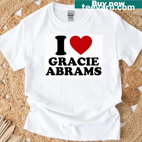 Long T-shirt featuring a heart graphic for Gracie Abrams