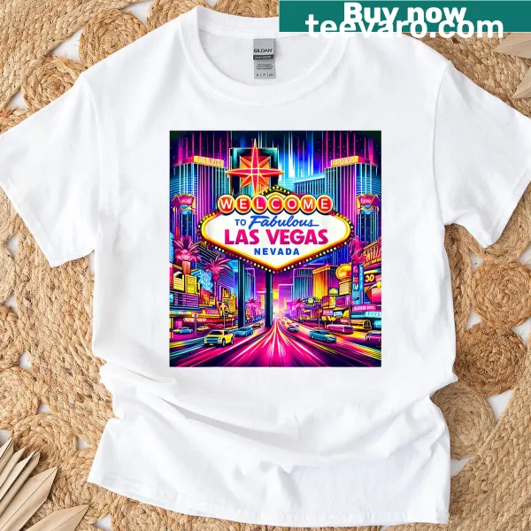 Las Vegas souvenir design on a travel-themed t-shirt