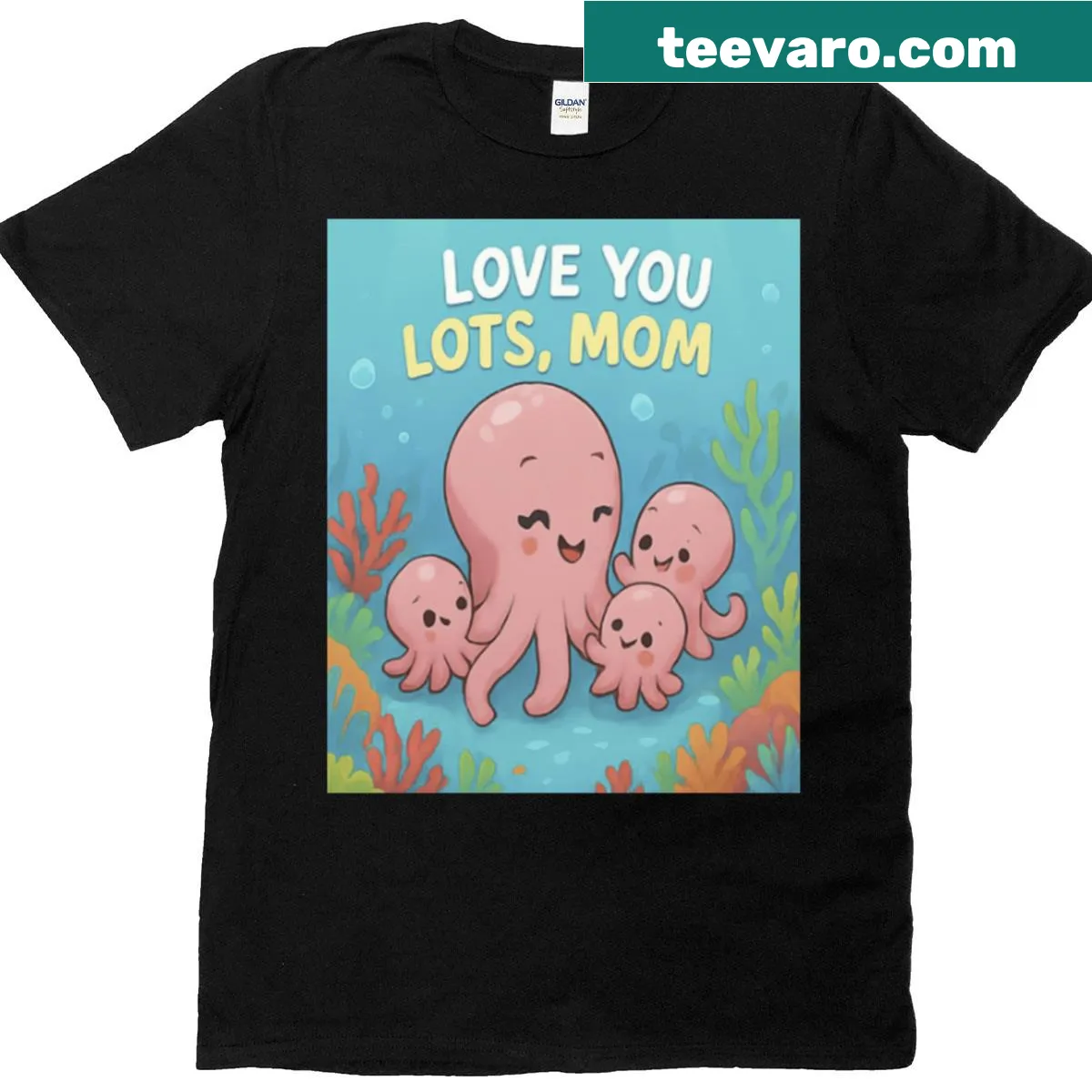 T-shirt expressing love for mom with the phrase 'Love You Lots'. — on a men's t-shirt