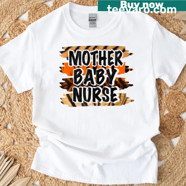 Leopard pattern T-shirt for moms in nursing professions