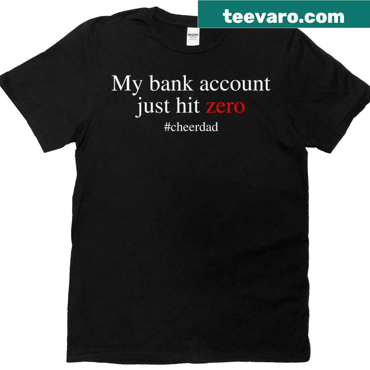 Funny dad t-shirt with a humorous financial phrase — on a men's t-shirt