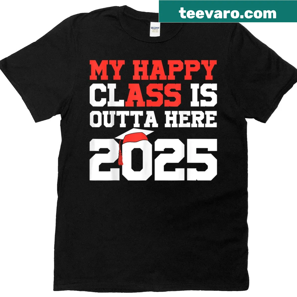 Funny graduation T-shirt for the class of 2025. — on a men's t-shirt