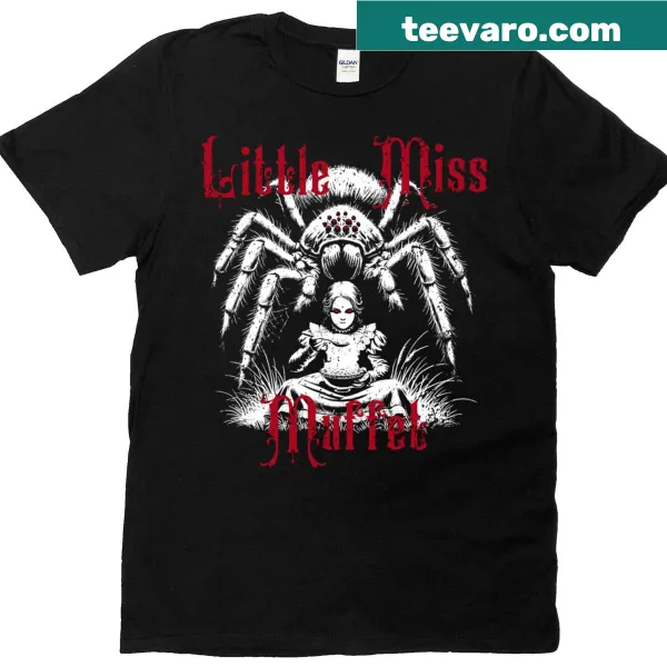Cute Little Miss Muffet cartoon t-shirt for kids