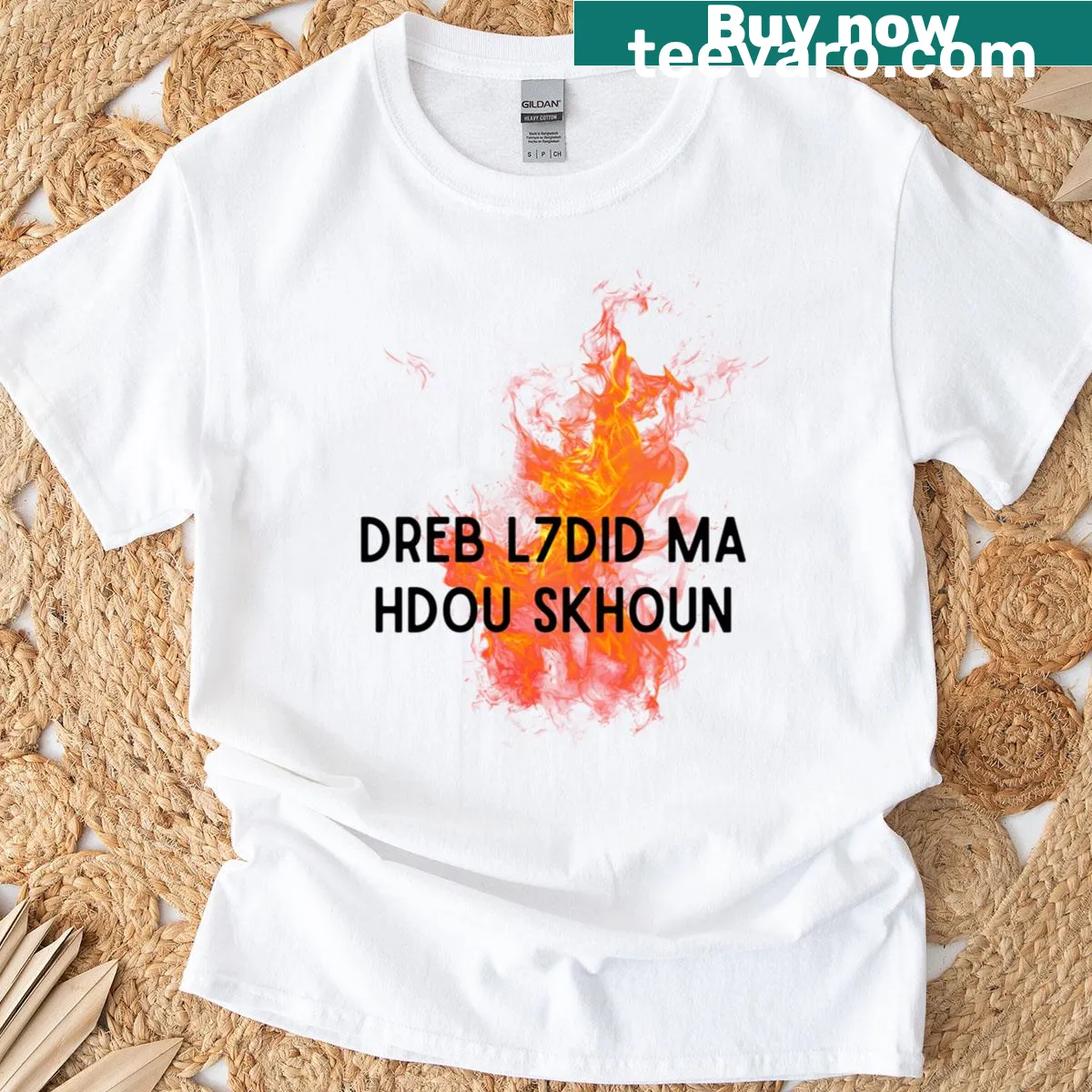On Fire T-shirt with dynamic graphic design — on a men's t-shirt