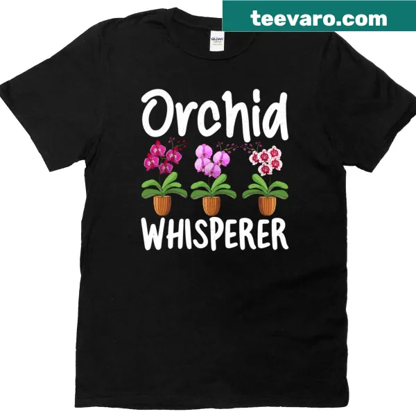 Illustrated T-shirt featuring beautiful orchids design