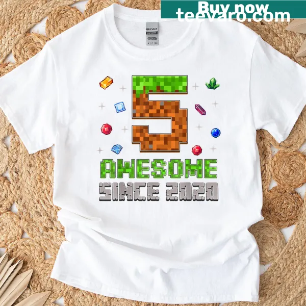 Minimalist Pixel T-shirt with abstract typography