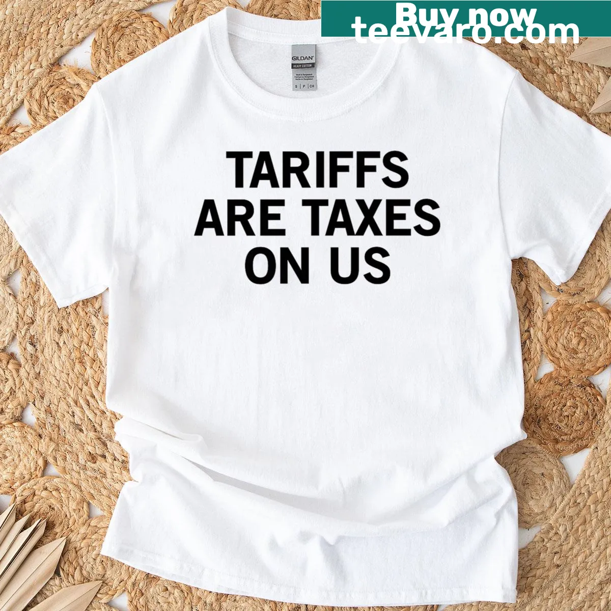 Minimalist premium t-shirt with clean typography — on a men's t-shirt