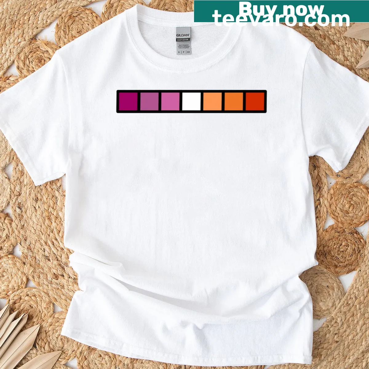 Typographic T-shirt promoting lesbian pride. — on a men's t-shirt