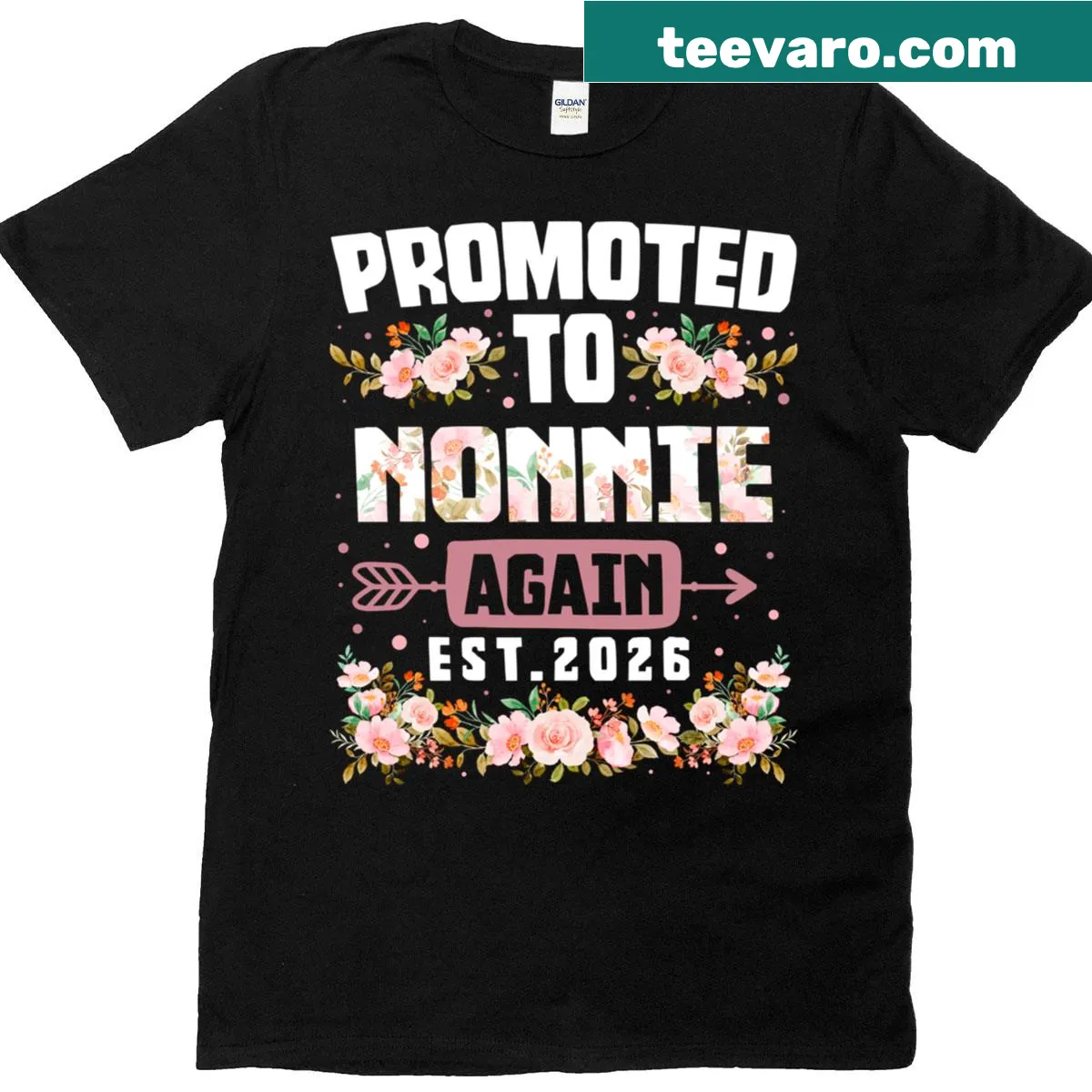 Cute T-shirt for grandmothers with the phrase Promoted To Nonnie Again 2026 — on a men's t-shirt