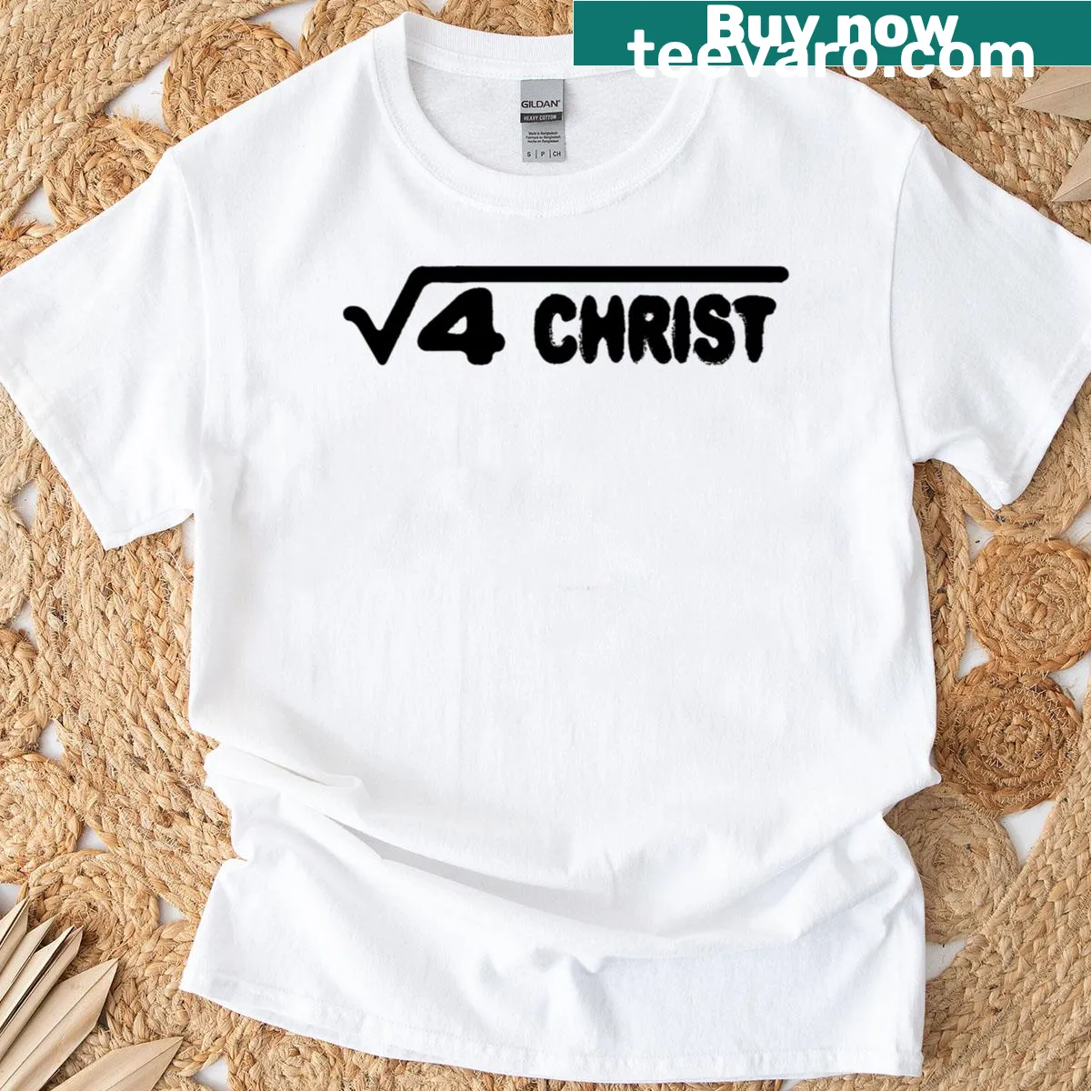 T-shirt featuring the phrase Radical 4 Christ in bold text — on a men's t-shirt
