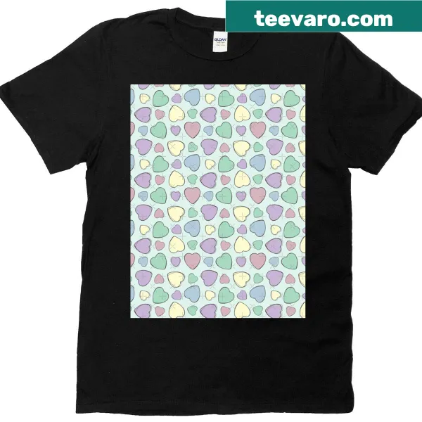 Sleeveless top with a pattern of rainbow hearts