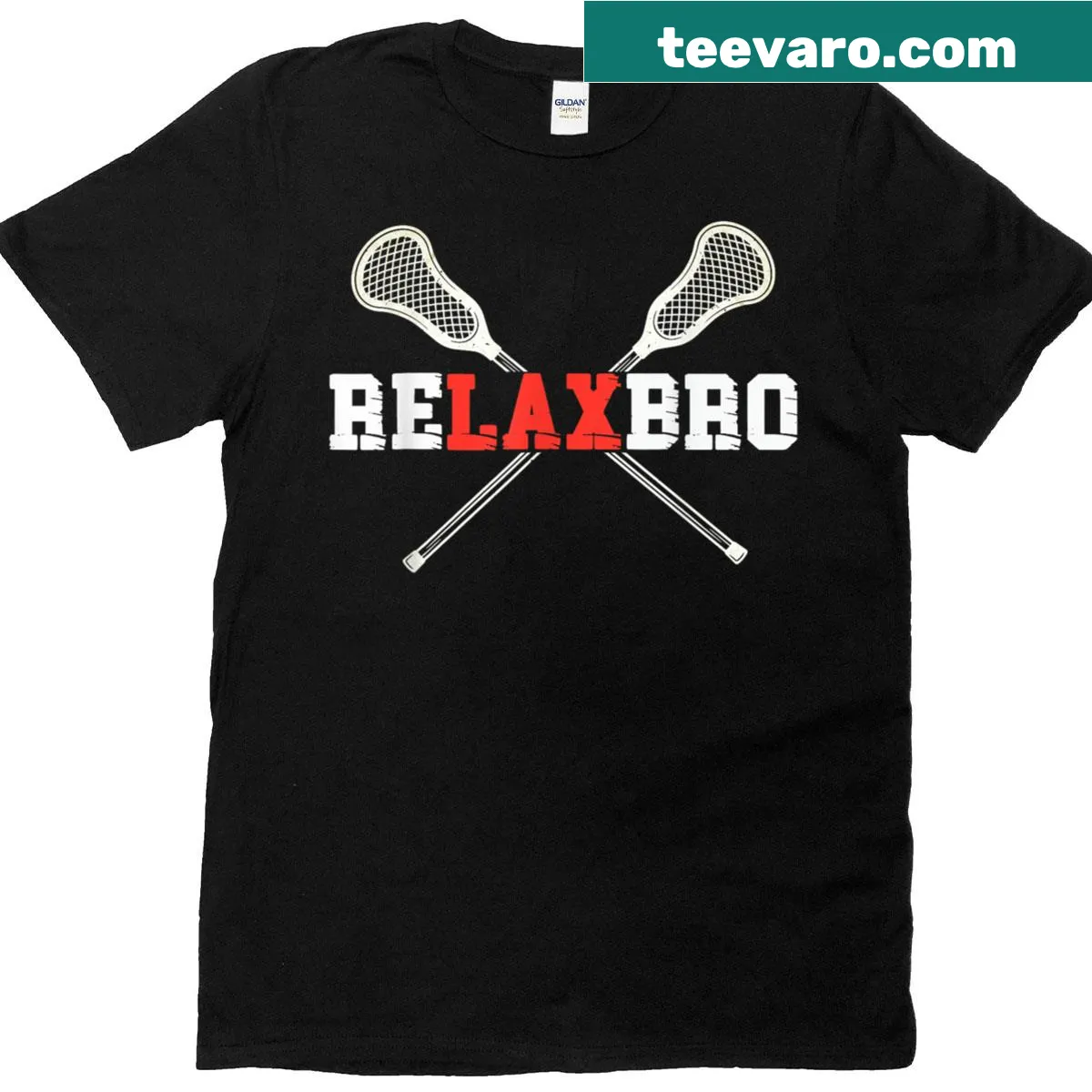 Funny typography design for lacrosse lovers — on a men's t-shirt