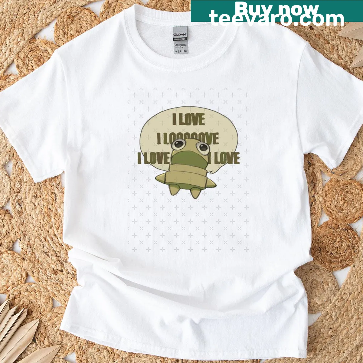 Funny T-shirt with 'I Love Memes' text in bold typography — on a men's t-shirt