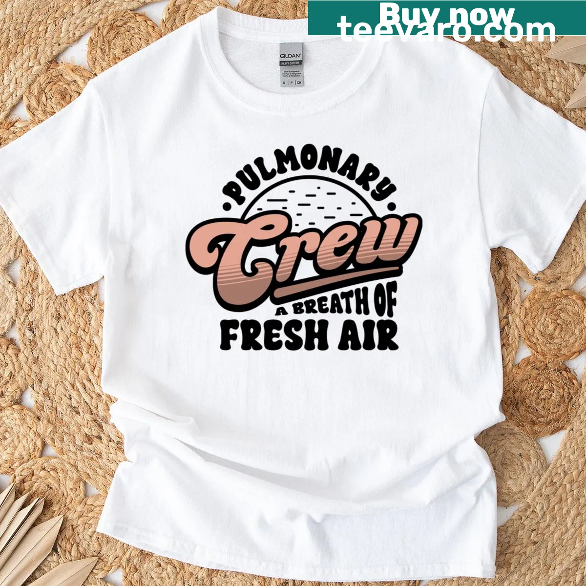 Funny Respiratory Therapist T-shirt with 'Breath Fresh Air' design — on a men's t-shirt