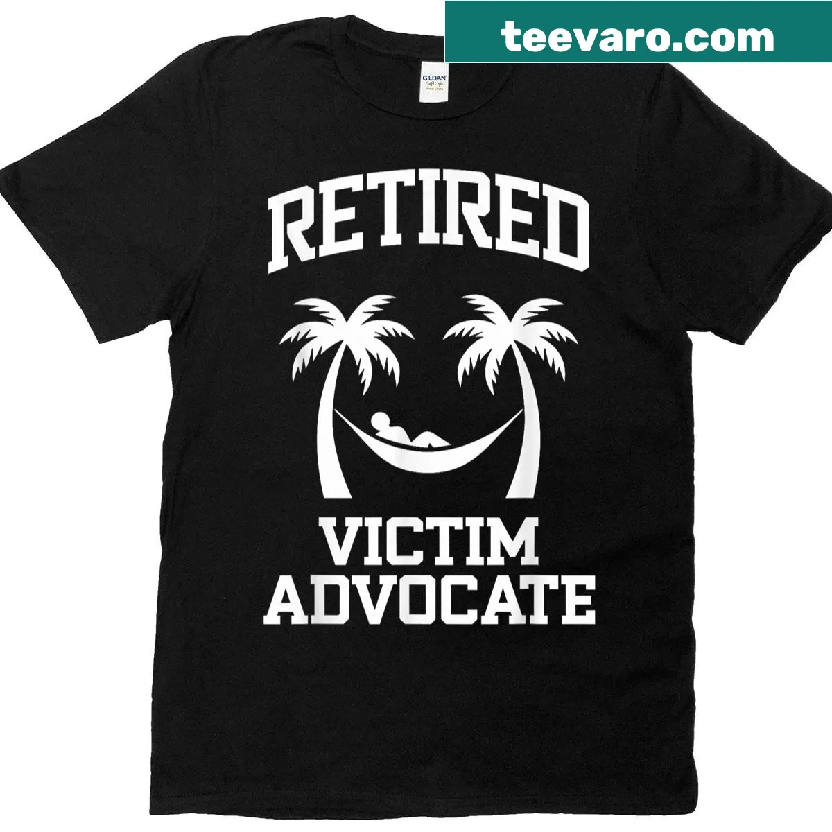 American flag design with 'Retired Victim Advocate' text for nurses. — on a men's t-shirt