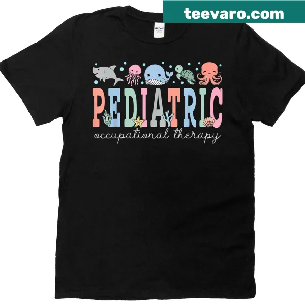 Cute T-shirt for pediatric occupational therapists with sea animals