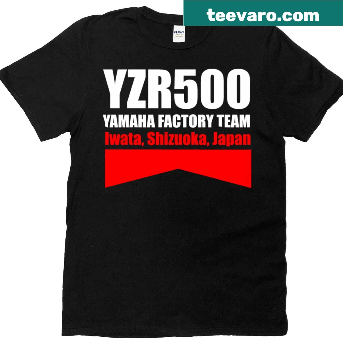 Retro racing graphic t-shirt — on a men's t-shirt