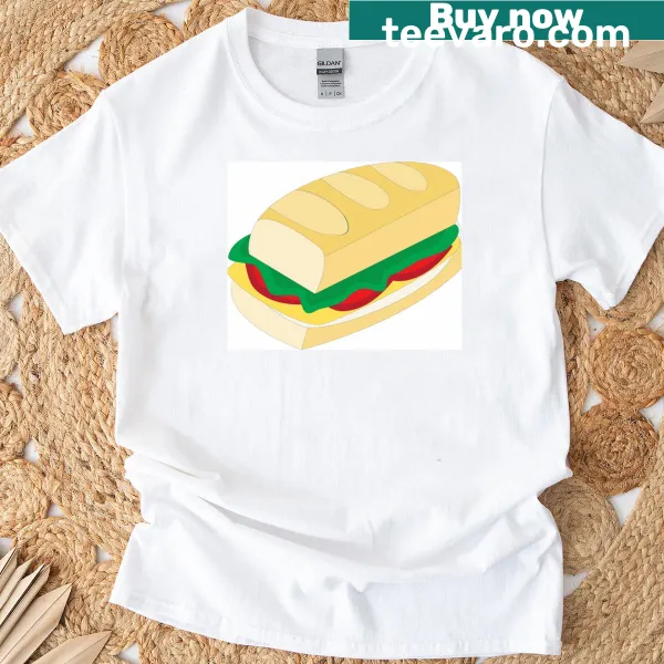 Funny sushi-themed graphic in anime style on a classic t-shirt