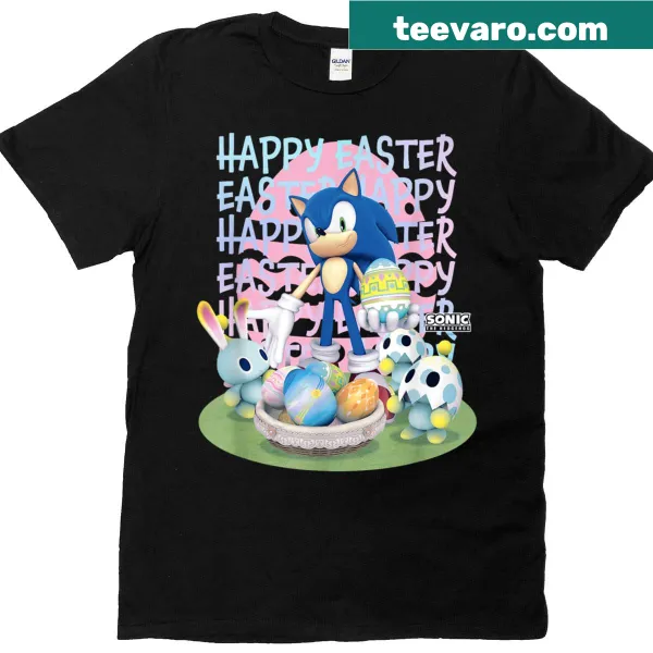 Sonic the Hedgehog graphic with Easter egg illustration