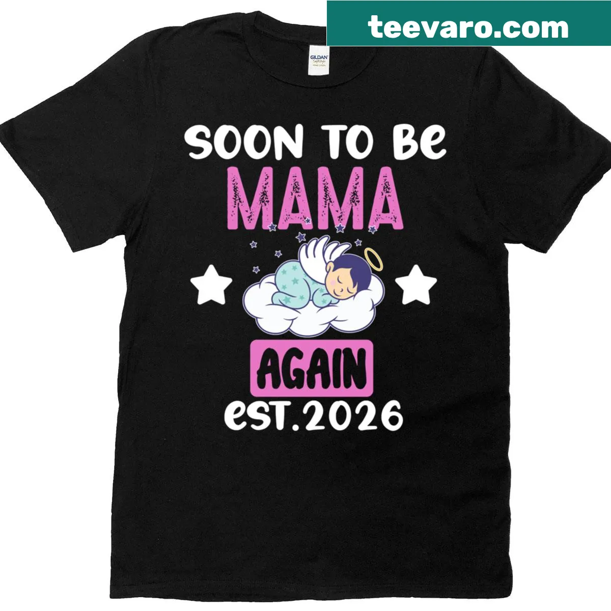 Gender reveal t-shirt for soon-to-be moms with sweet message — on a men's t-shirt