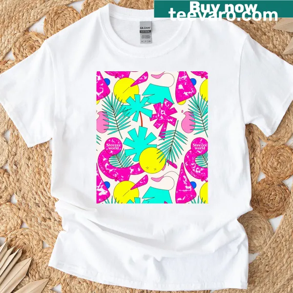 Pine art design representing summertime on a t-shirt