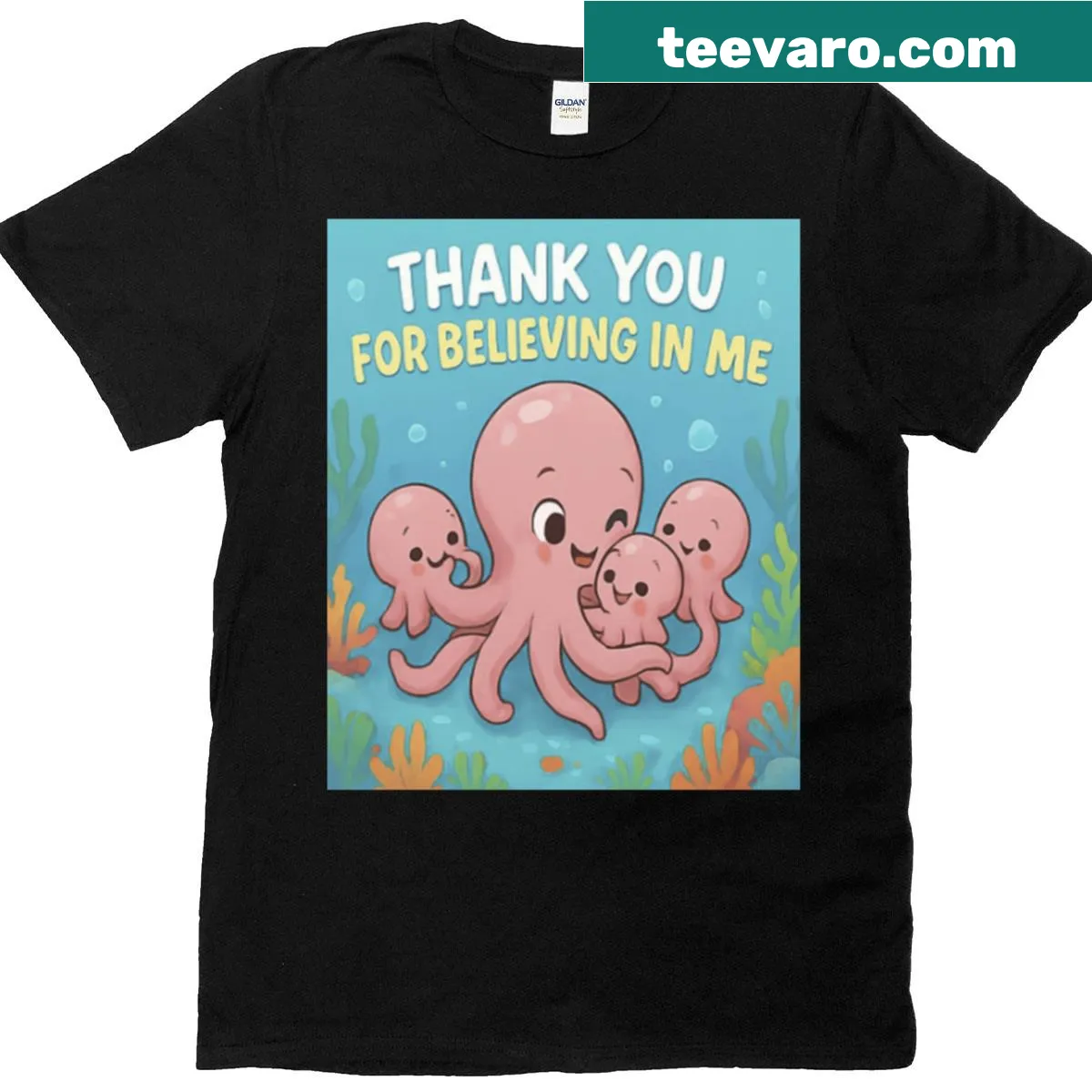 Text-based shirt reading 'Thank You For Believing In Me' in bold lettering — on a men's t-shirt