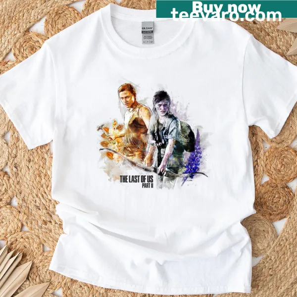 T-shirt featuring floral designs inspired by 'The Last of Us Part II'.