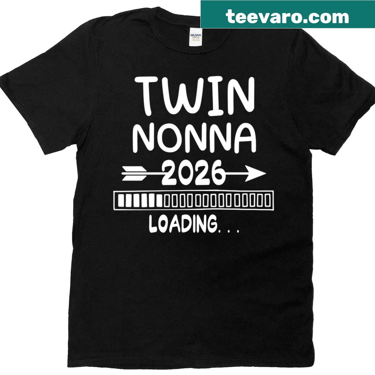 Funny T-shirt for grandmas expecting twins in 2026. — on a men's t-shirt