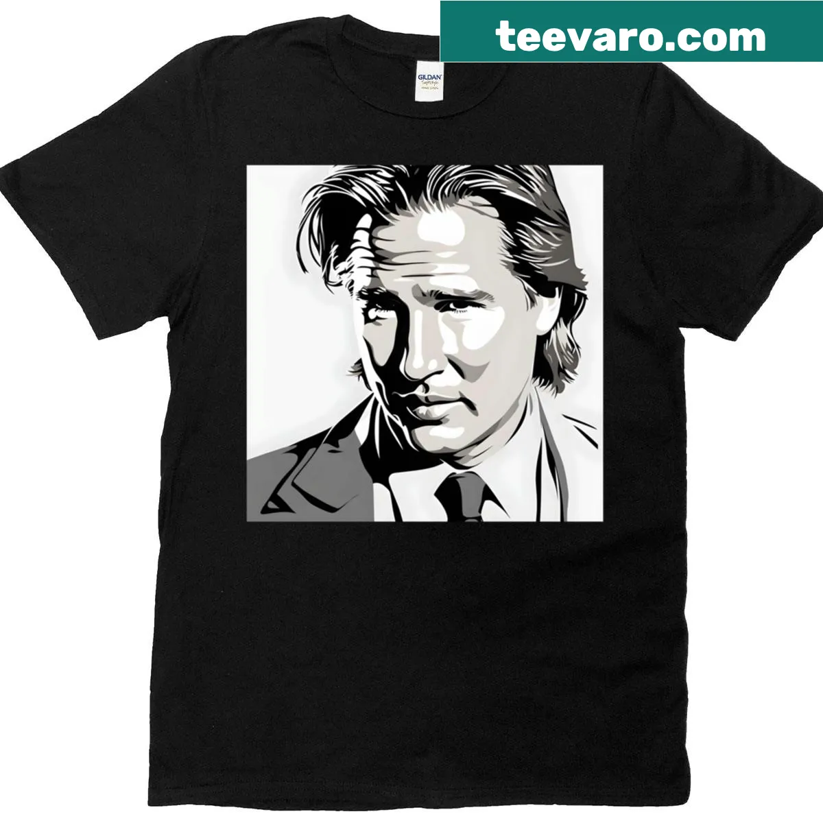 Classic Val Kilmer portrait t-shirt for movie fans — on a men's t-shirt