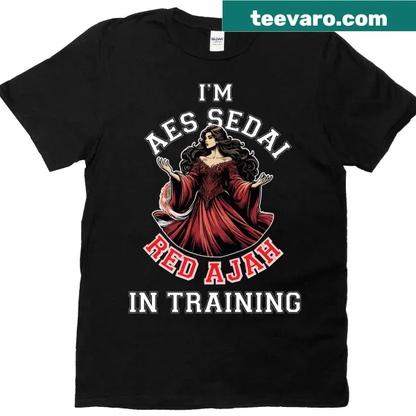 Illustrative design representing the Red Ajah from Wheel of Time on a T-shirt