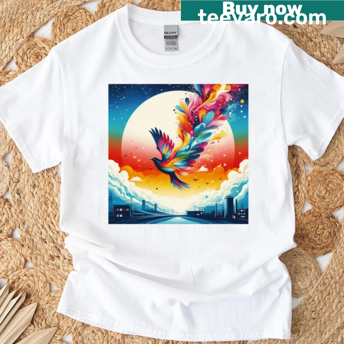 Artistic t-shirt featuring wings symbolizing freedom and empowerment — on a men's t-shirt