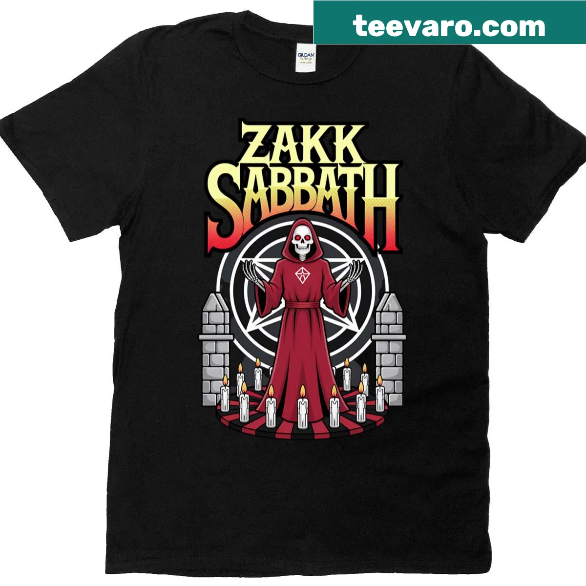 Vintage-inspired Zakk Sabbath T-shirt with edgy design — on a men's t-shirt