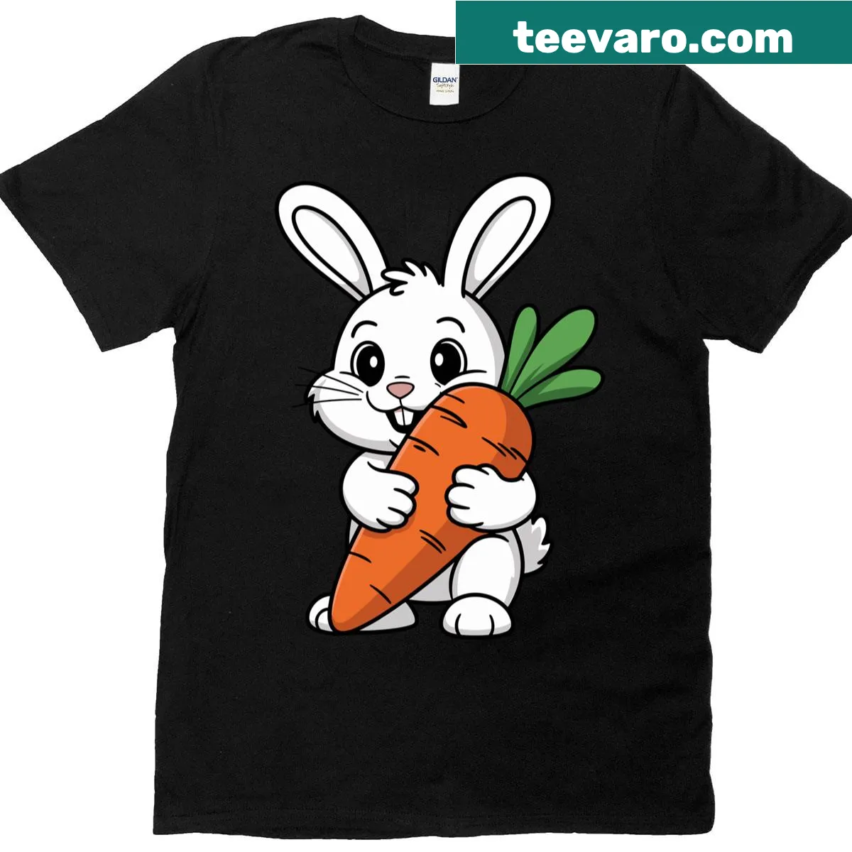 Charming Easter bunny graphic for kids and adults — on a men's t-shirt