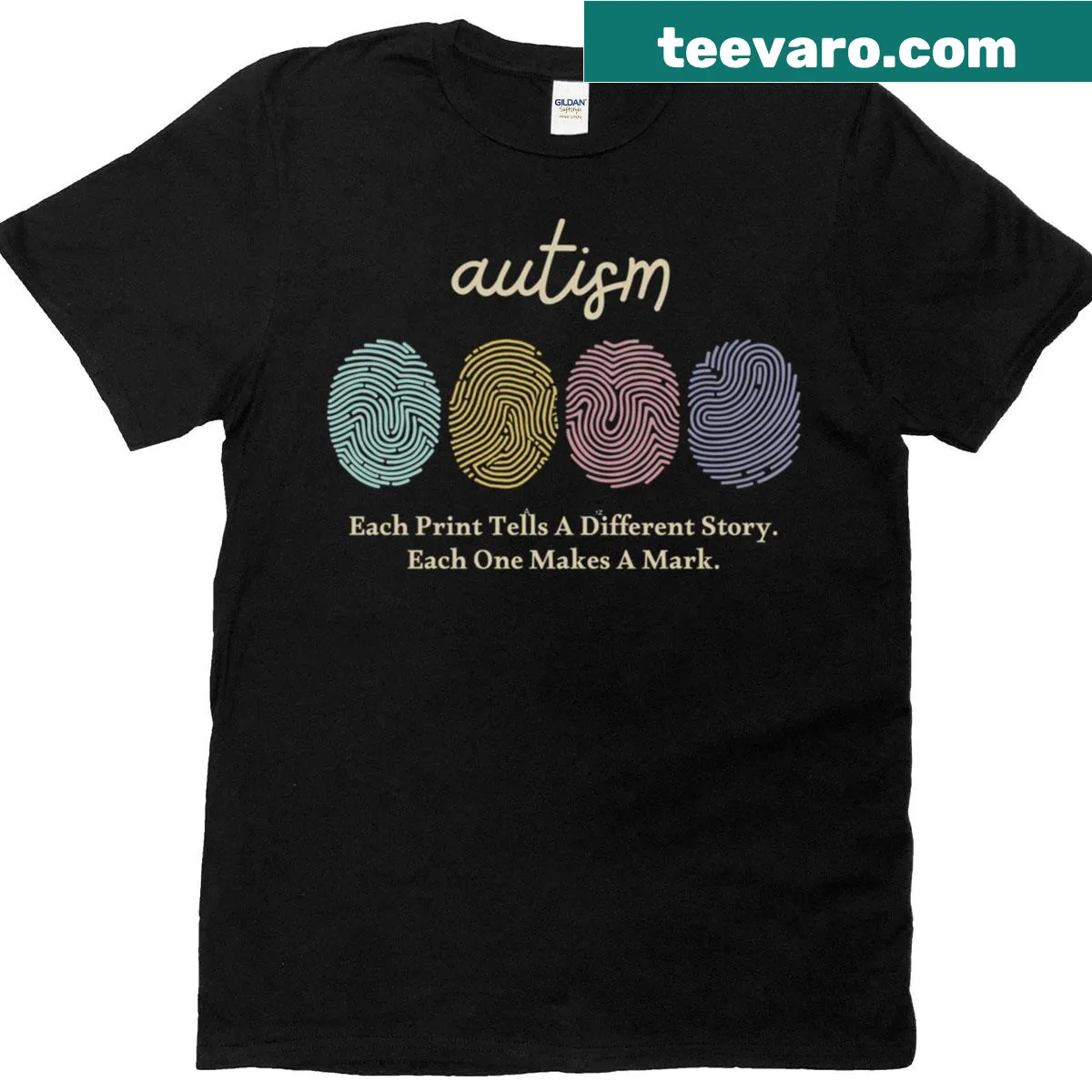 Inspirational text design about autism on a T-shirt — on a men's t-shirt