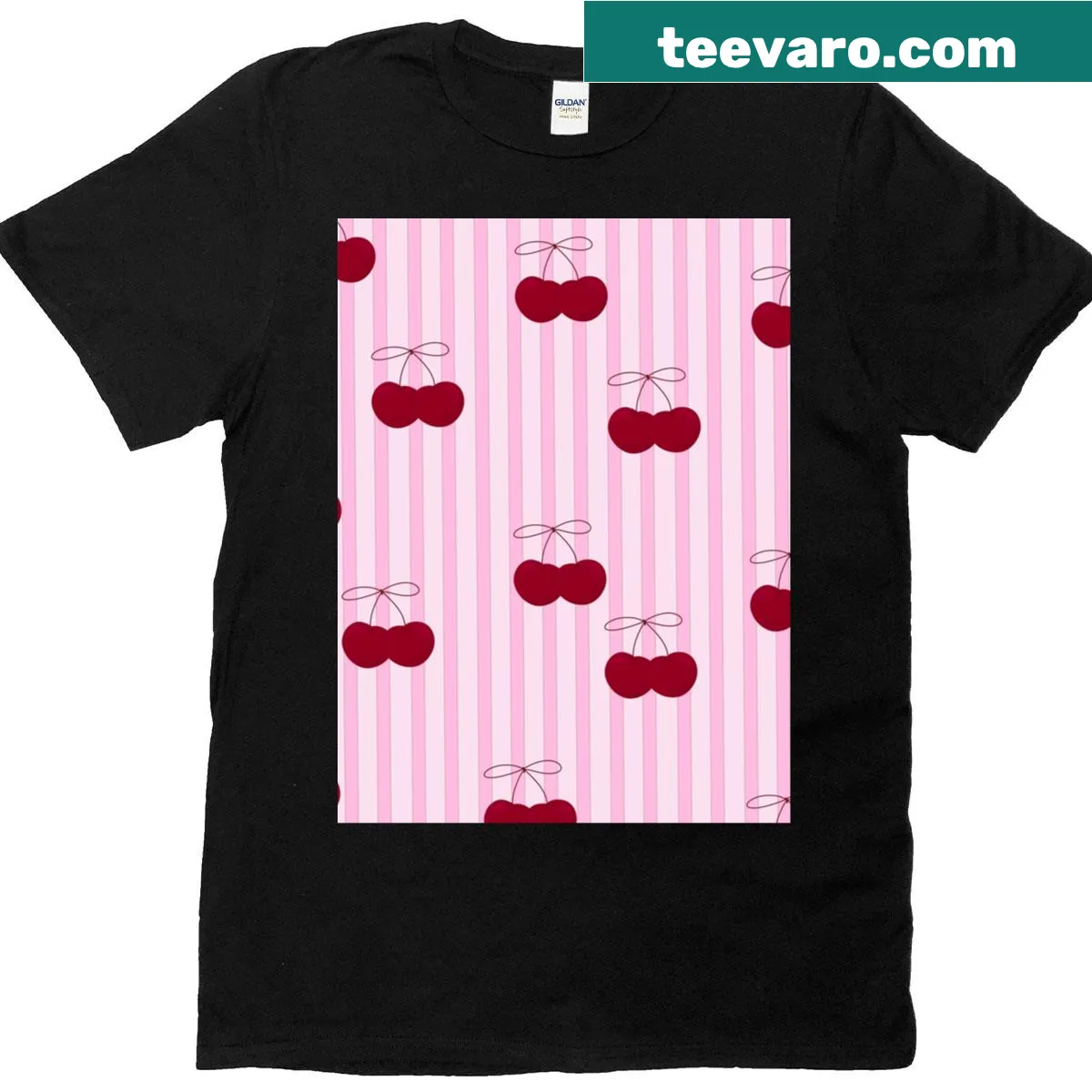 Illustrated cherry graphic on a T-shirt, perfect for casual wear. — on a men's t-shirt
