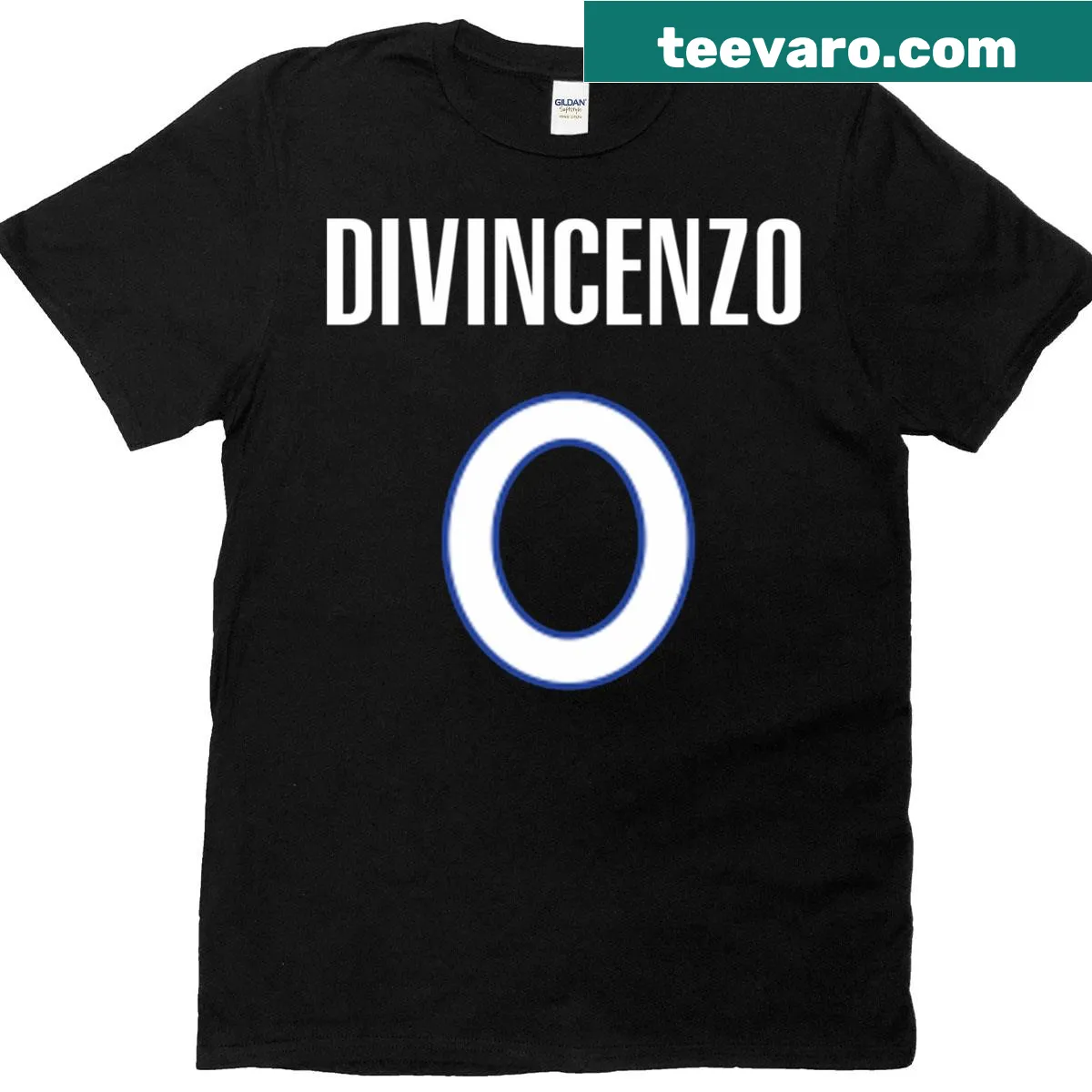 Timberwolves T-shirt featuring Donte Divincenzo's number 0 — on a men's t-shirt