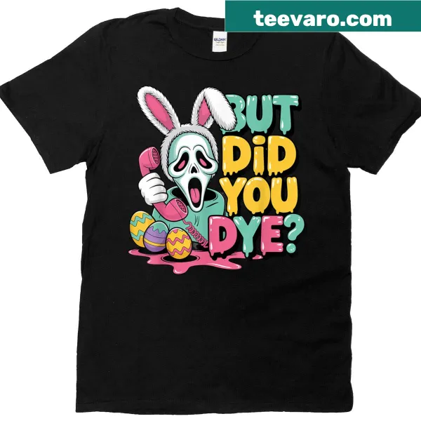 Funny Easter t-shirt with skeleton bunny and pun text