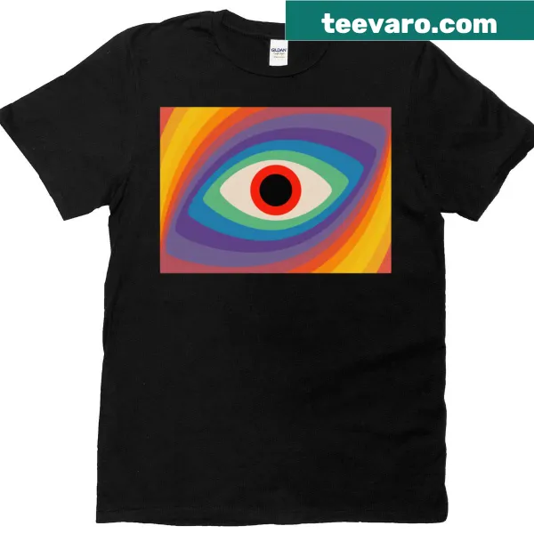 Graphic T-shirt featuring a bold fiery eye design