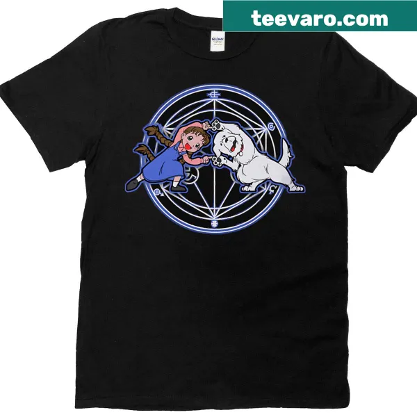 Bold graphic T-shirt with Fullmetal Fusion design