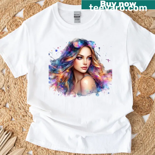 Cartoon T-shirt celebrating creativity and colors